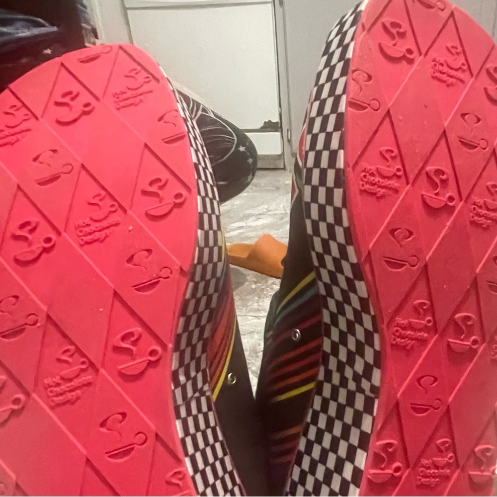 Vibrant Multicolor Mary Jane wedges - Picture 4 of 5